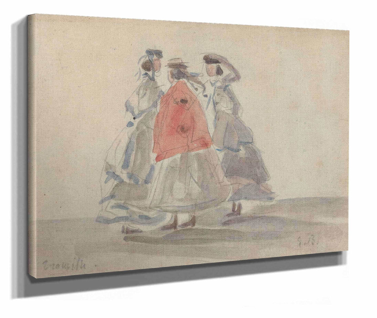 Three Women At Trouville by Eugene Boudin