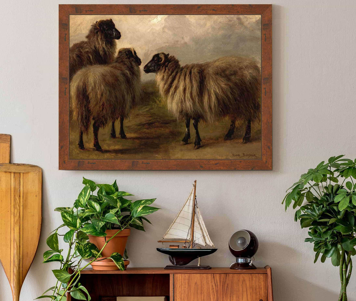 Three Wooly Sheep by Rosa Bonheur