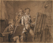 Three Young Artists In A Studio by Louis Leopold Boilly