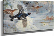 Through The Snowy Coverts Blackgame by Archibald Thorburn