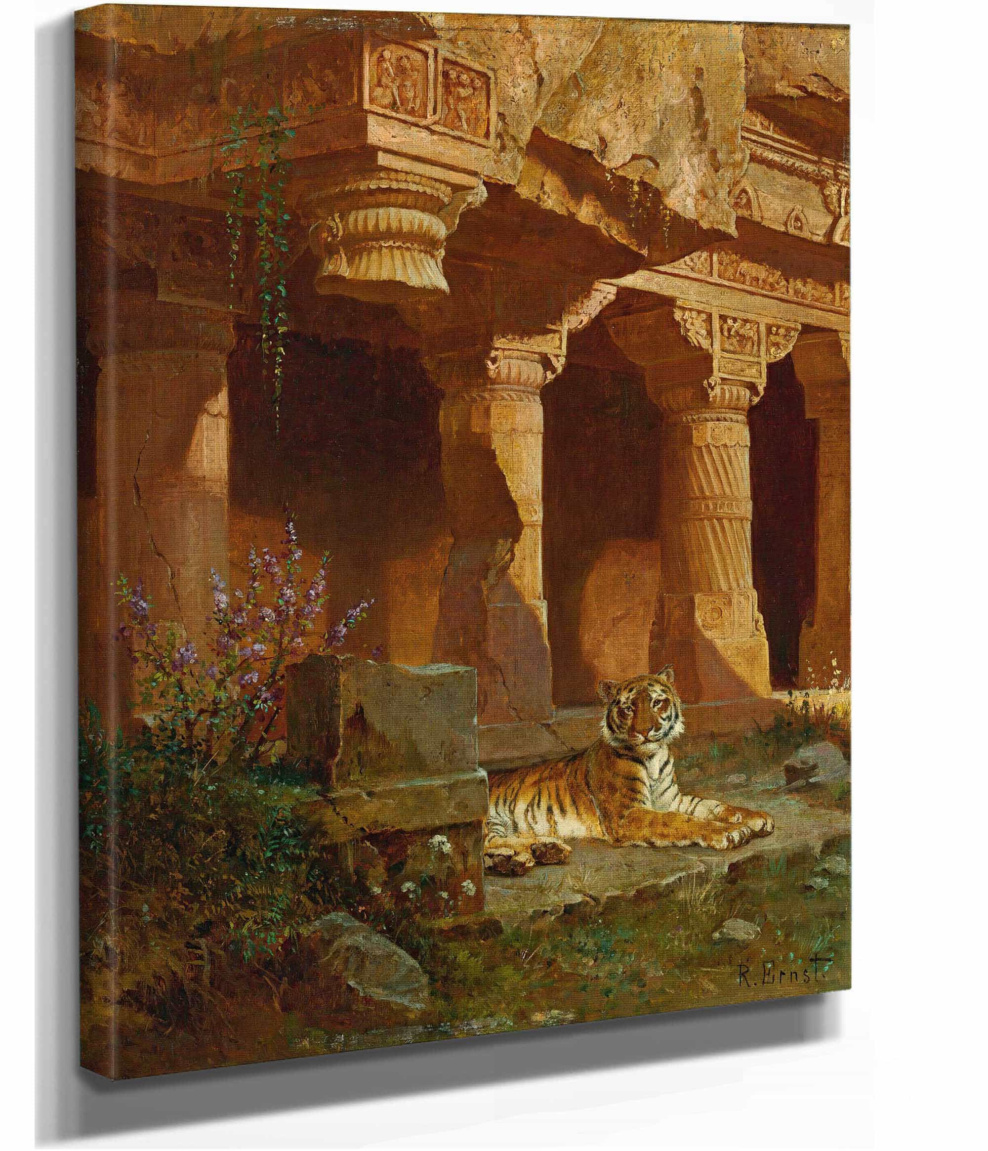 Tiger At Rest by Rudolf Ernst