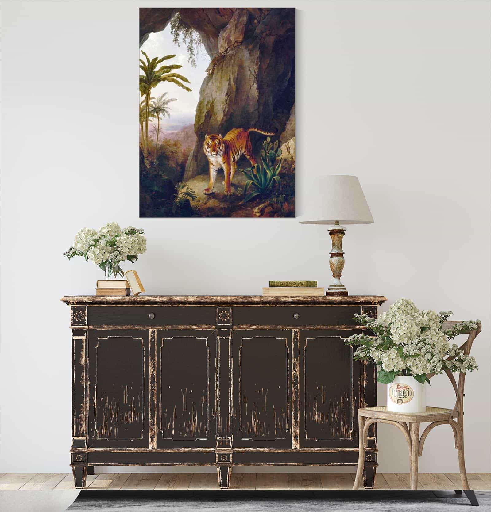 Tiger In A Cave by Jacques Laurent Agasse