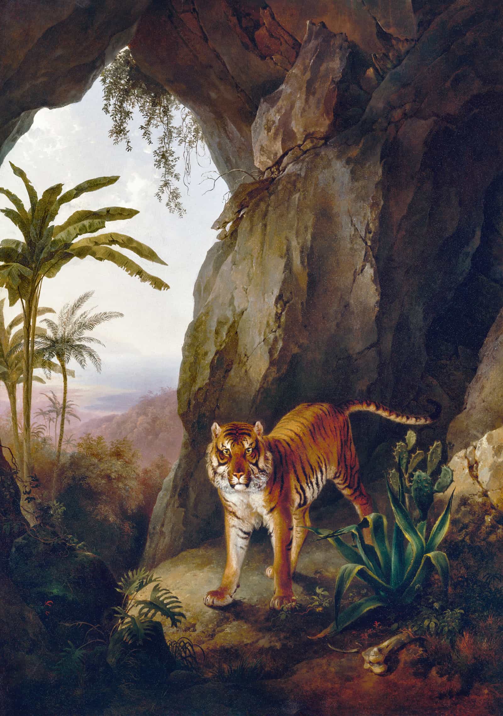 Tiger In A Cave by Jacques Laurent Agasse