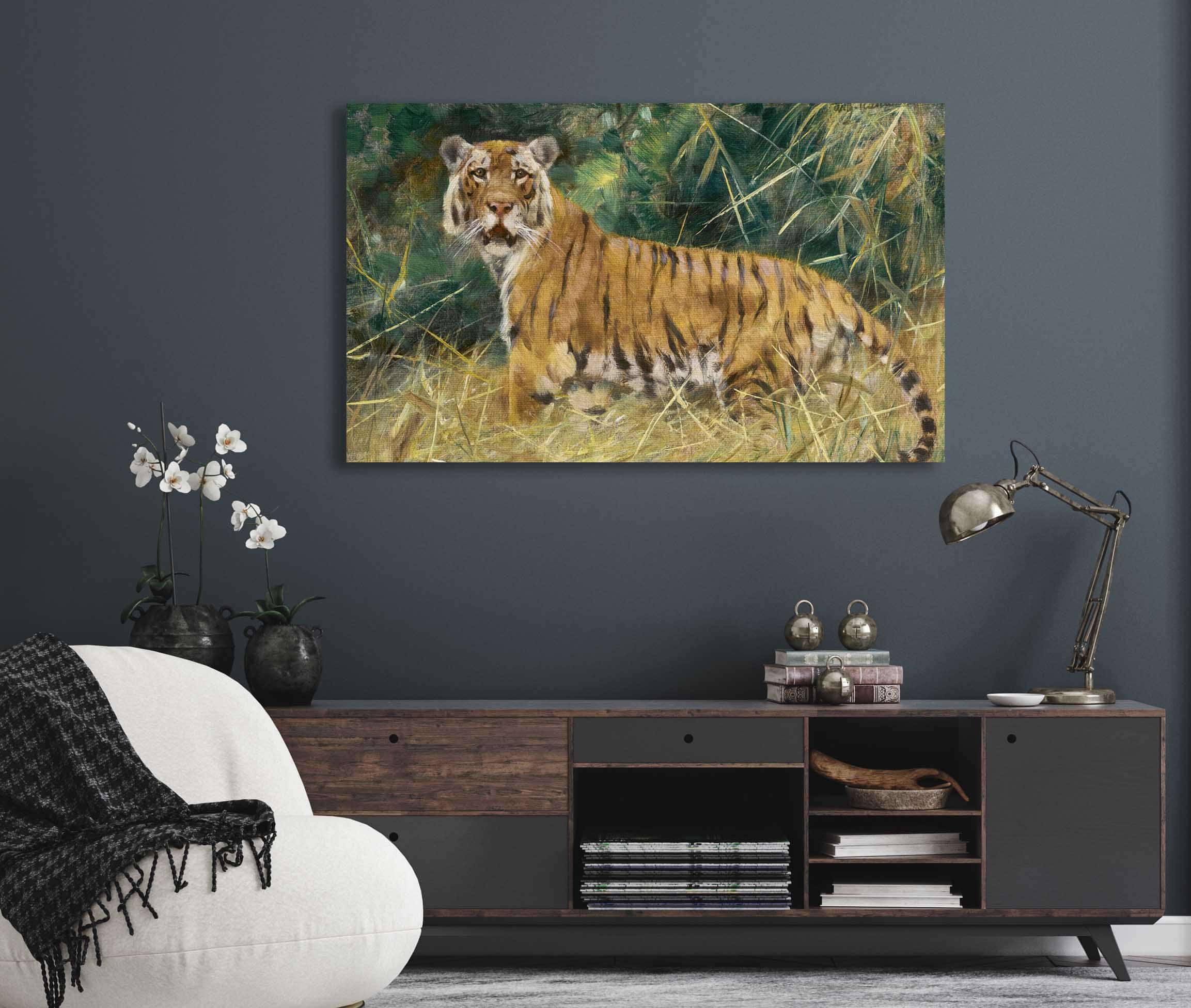 Tiger On The Alert by Wilhelm Kuhnert