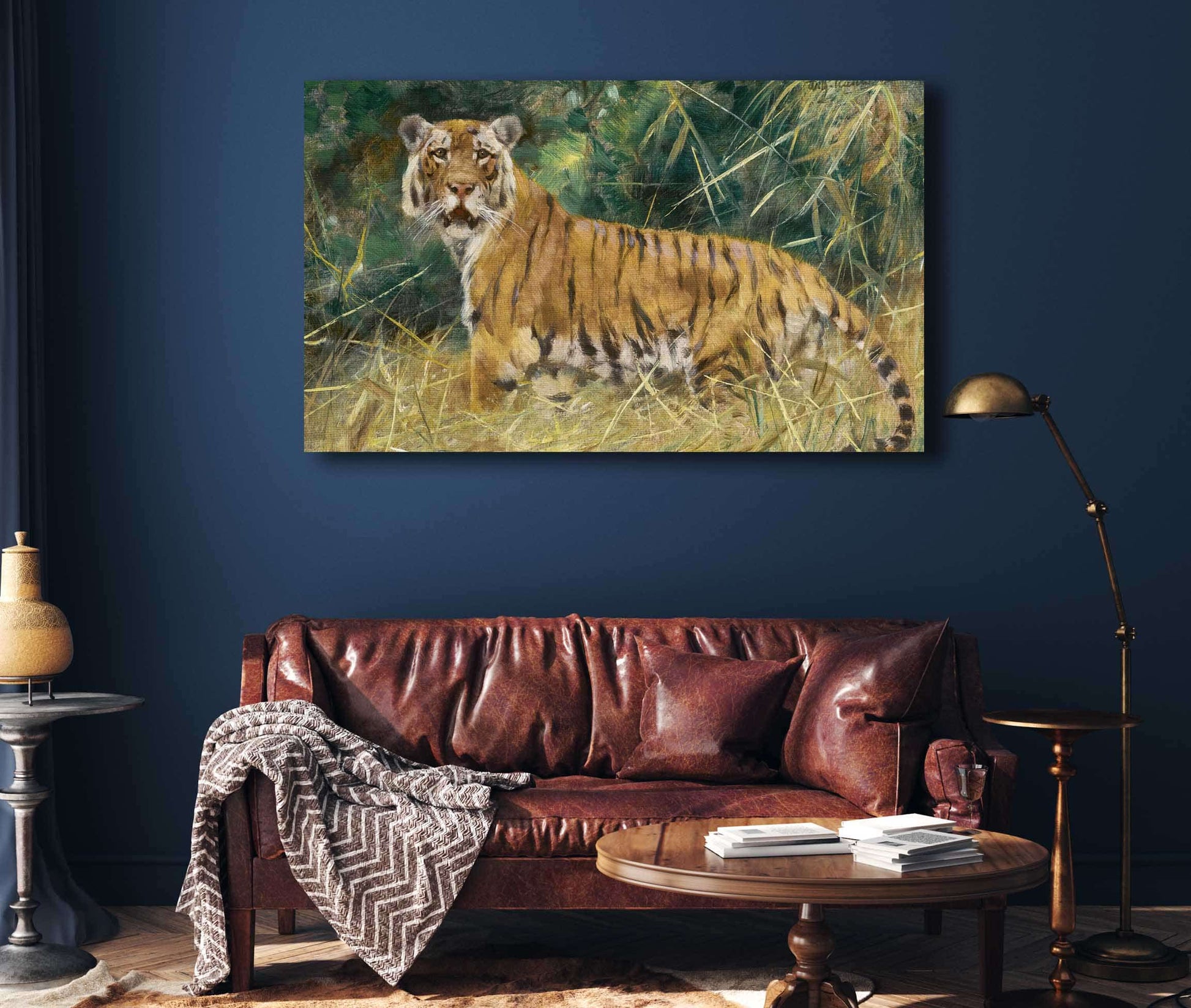 Tiger On The Alert by Wilhelm Kuhnert