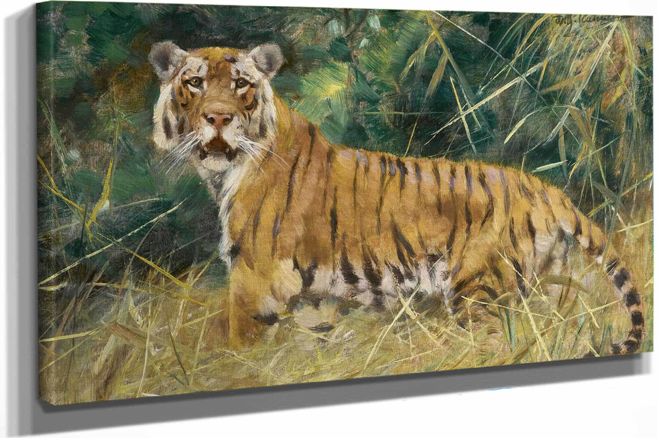 Tiger On The Alert by Wilhelm Kuhnert