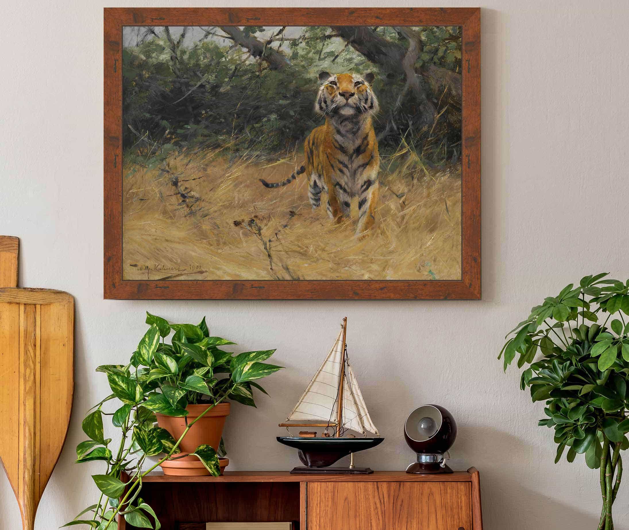 Tiger On The Watch by Wilhelm Kuhnert