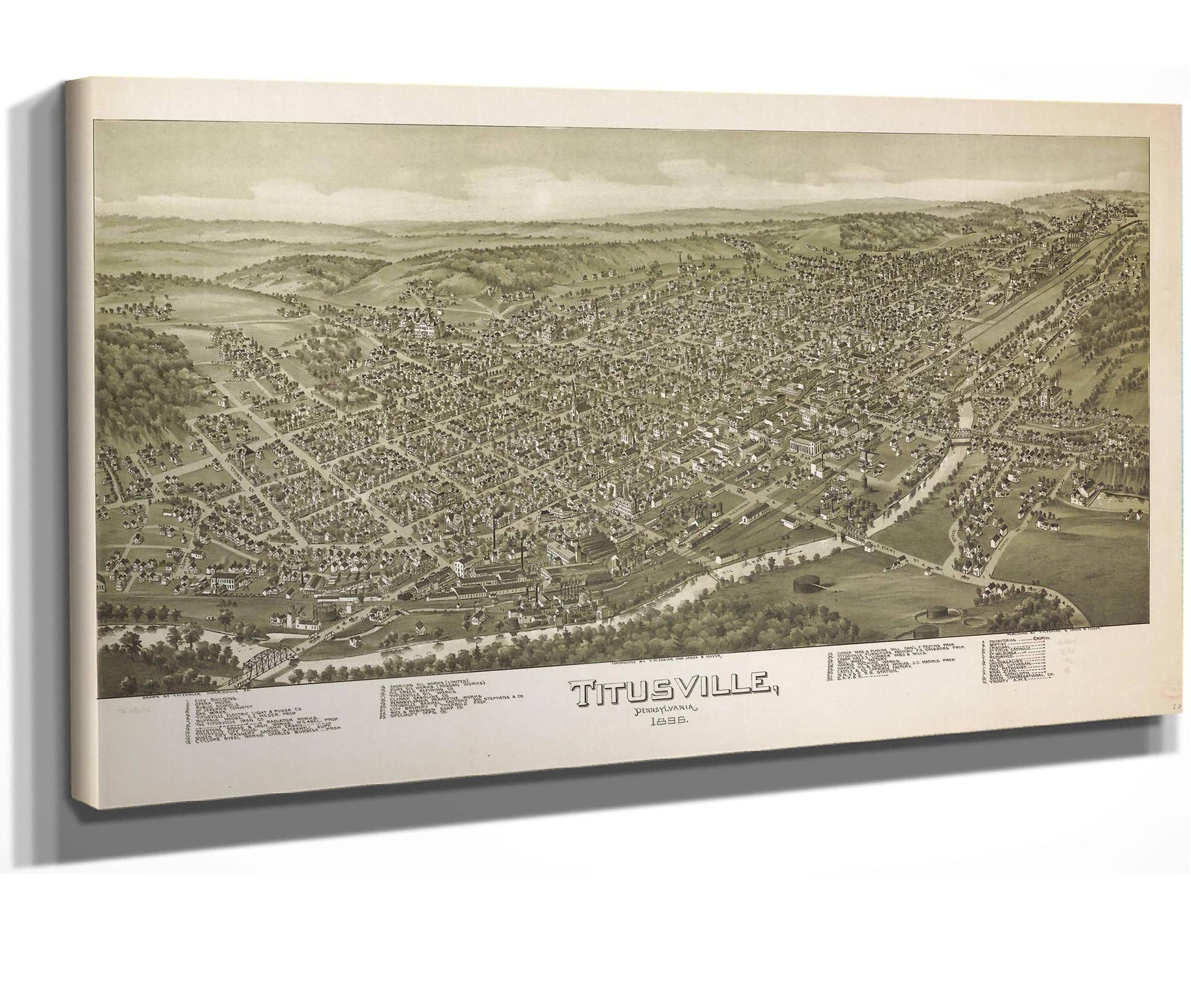 Titusville Pennsylvania 1896  State Of Pennsylvania