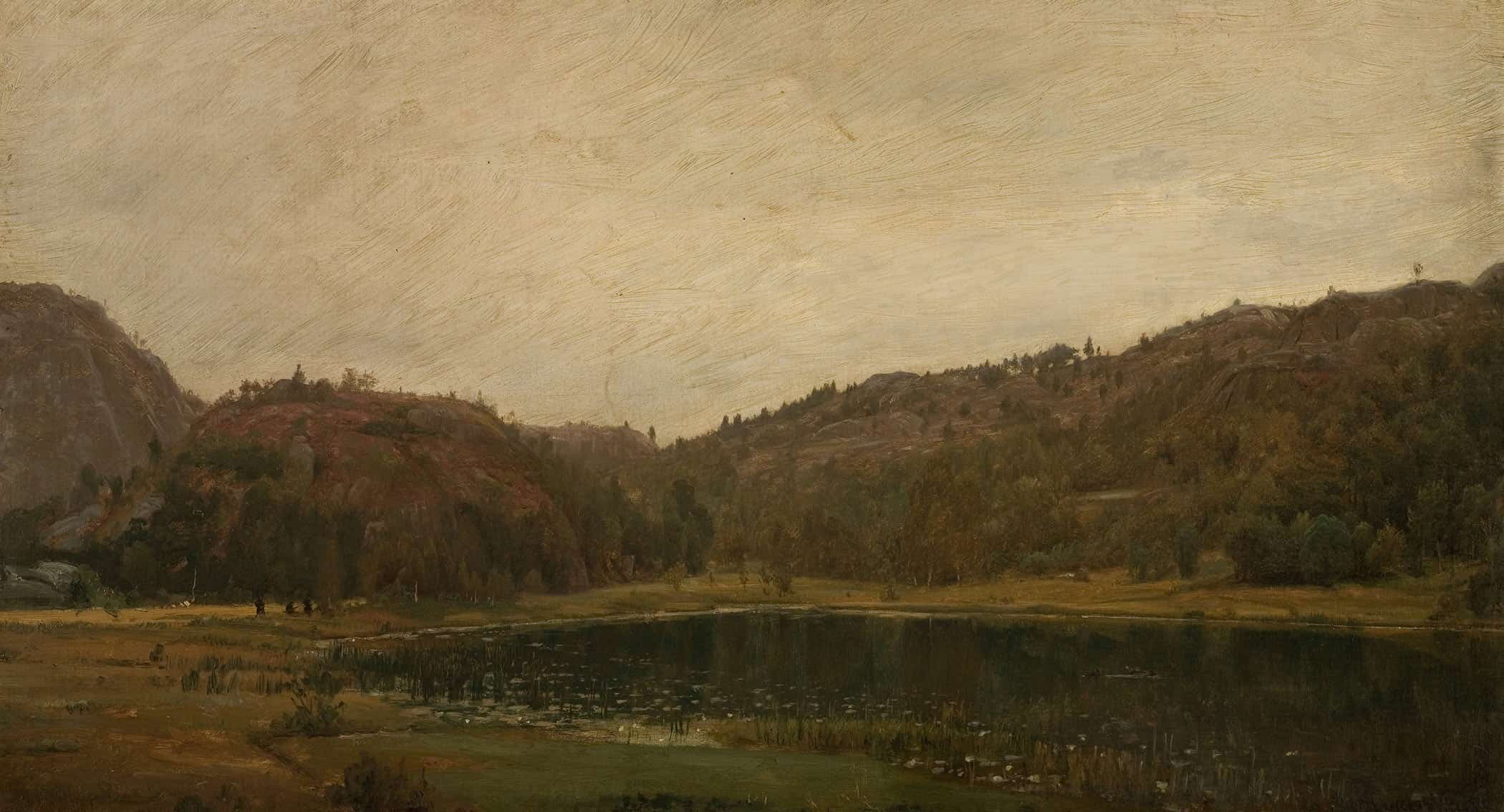 Tjern Ved Rolland Mandal by Amaldus Nielsen