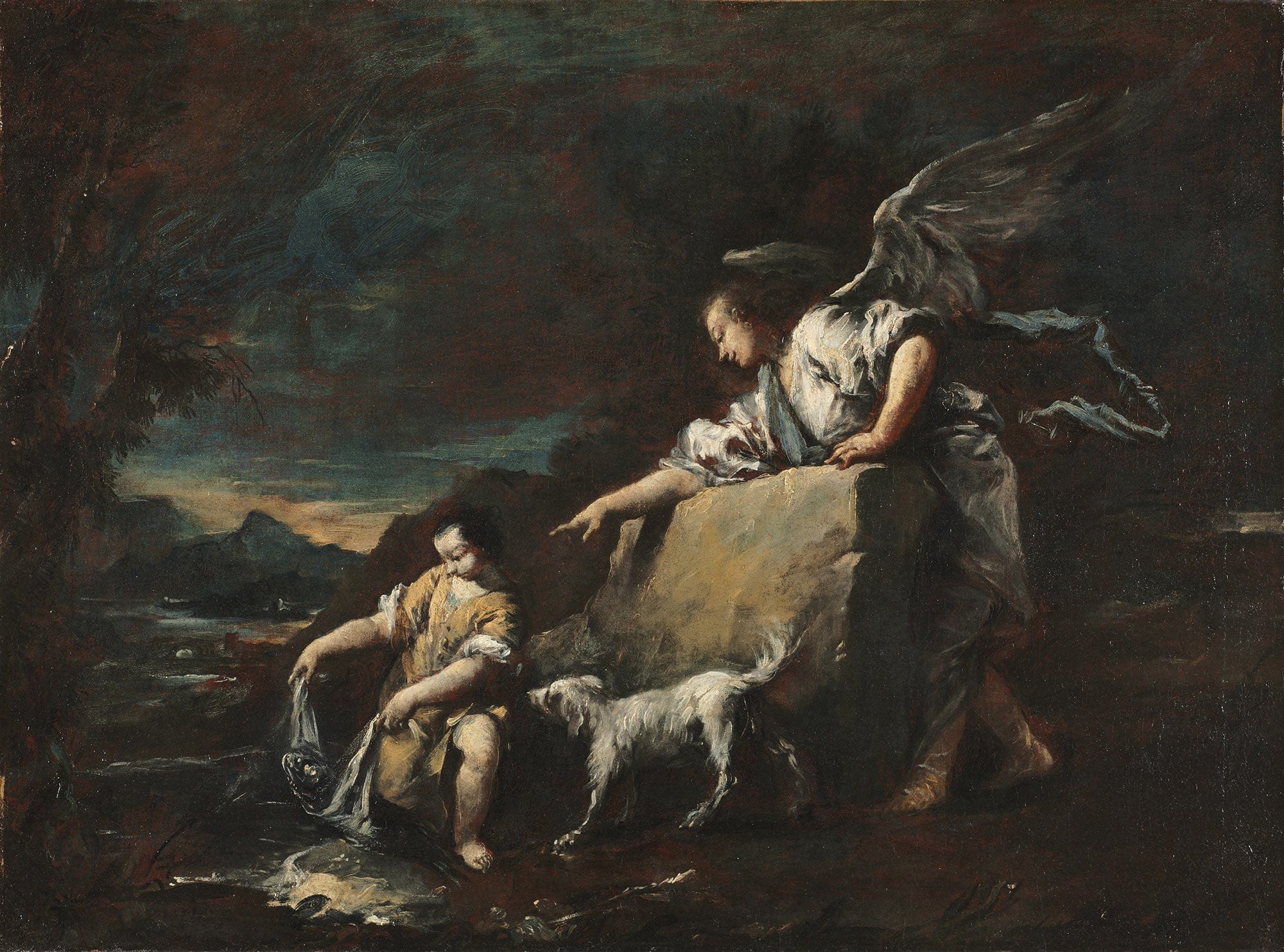 Tobias And The Angel S by Francesco Guardi