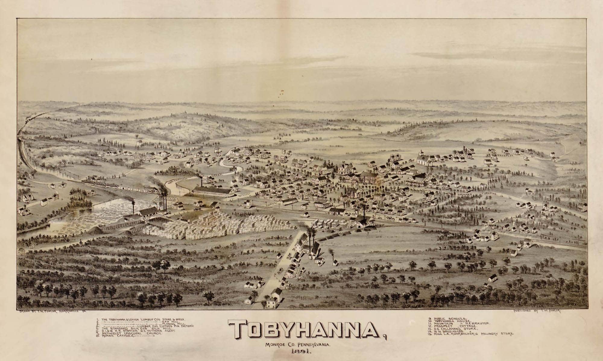Tobyhanna Monroe Co Pennsylvania 1891  State Of Pennsylvania