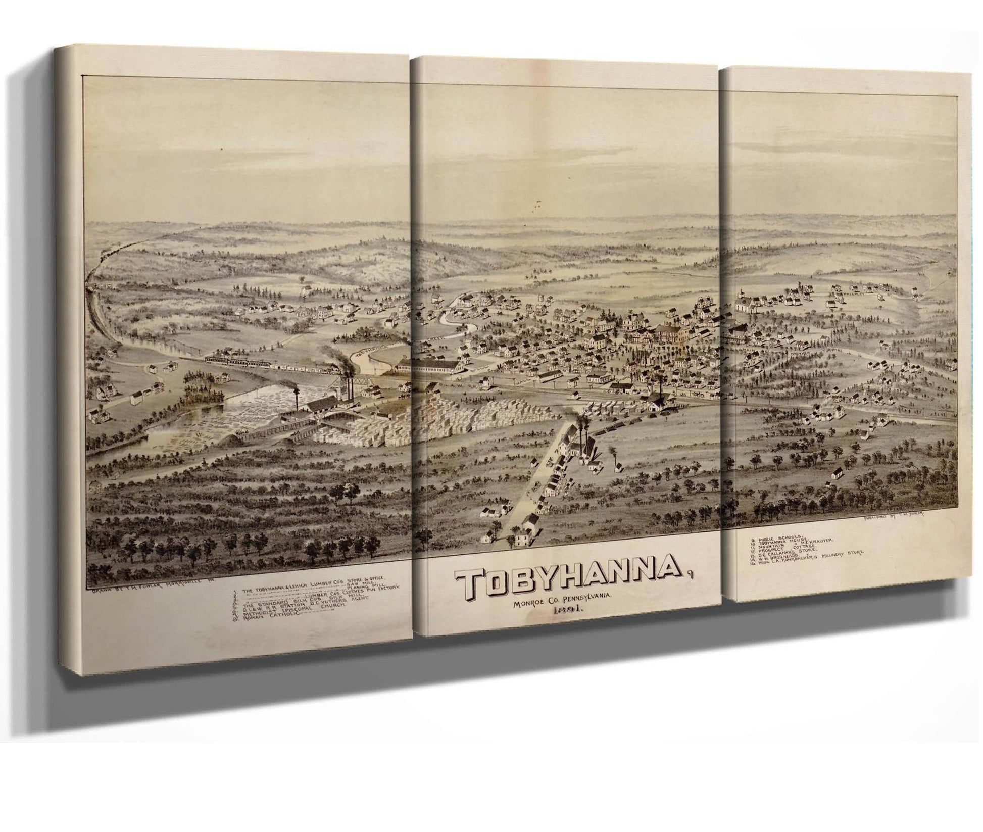 Tobyhanna Monroe Co Pennsylvania 1891  State Of Pennsylvania