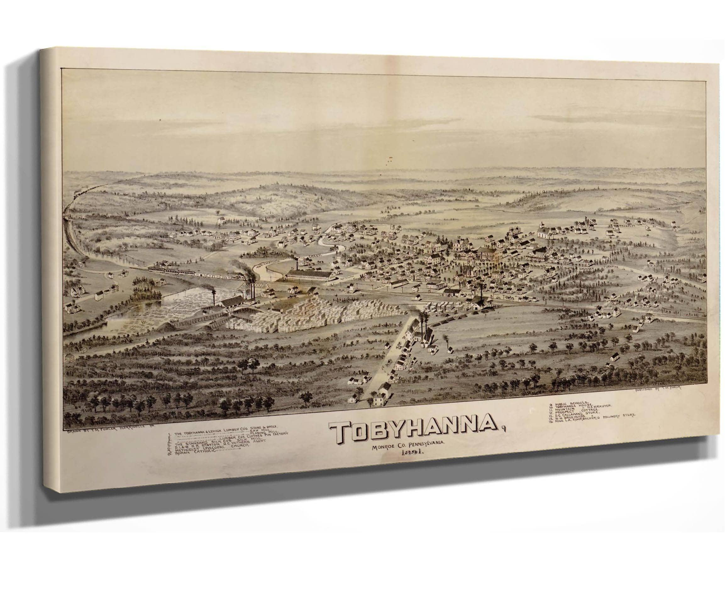 Tobyhanna Monroe Co Pennsylvania 1891  State Of Pennsylvania
