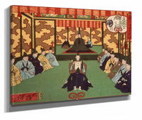 Tokugawa Iemitsu Receiving Lords In Audience by Tsukioka Yoshitoshi