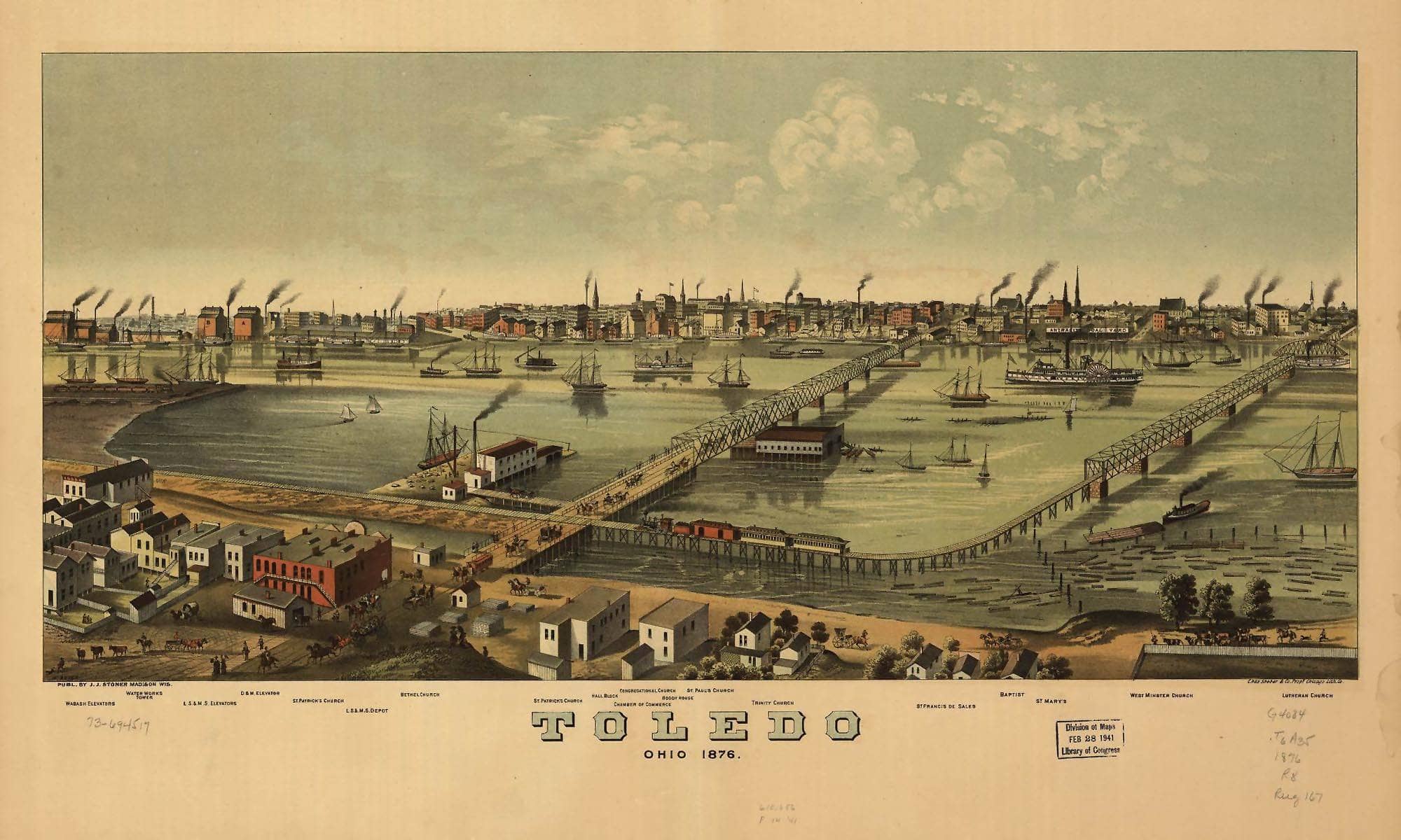 Toledo Ohio 1876  State Of Ohio