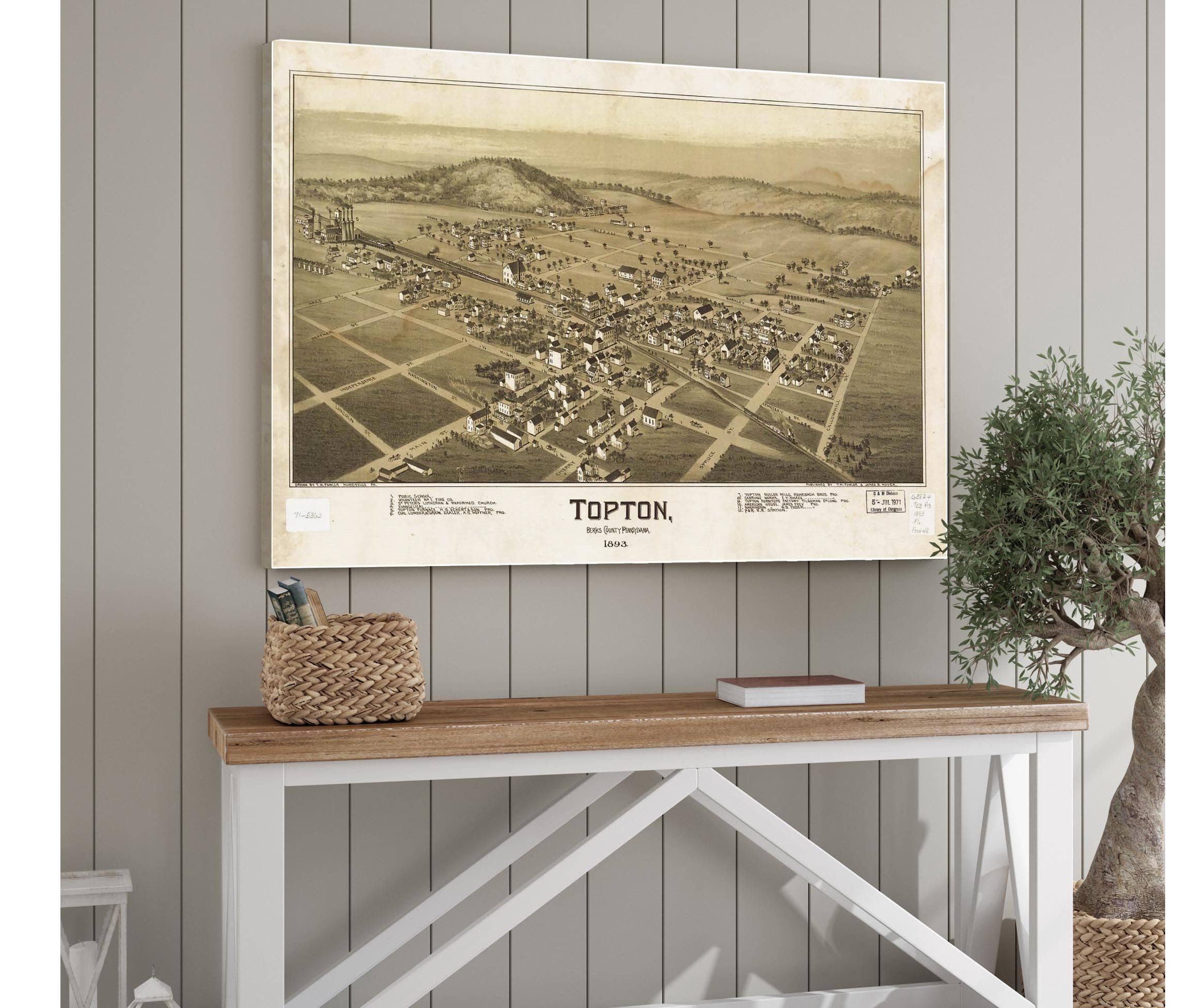 Topton Berks County Pennsylvania 1893  State Of Pennsylvania