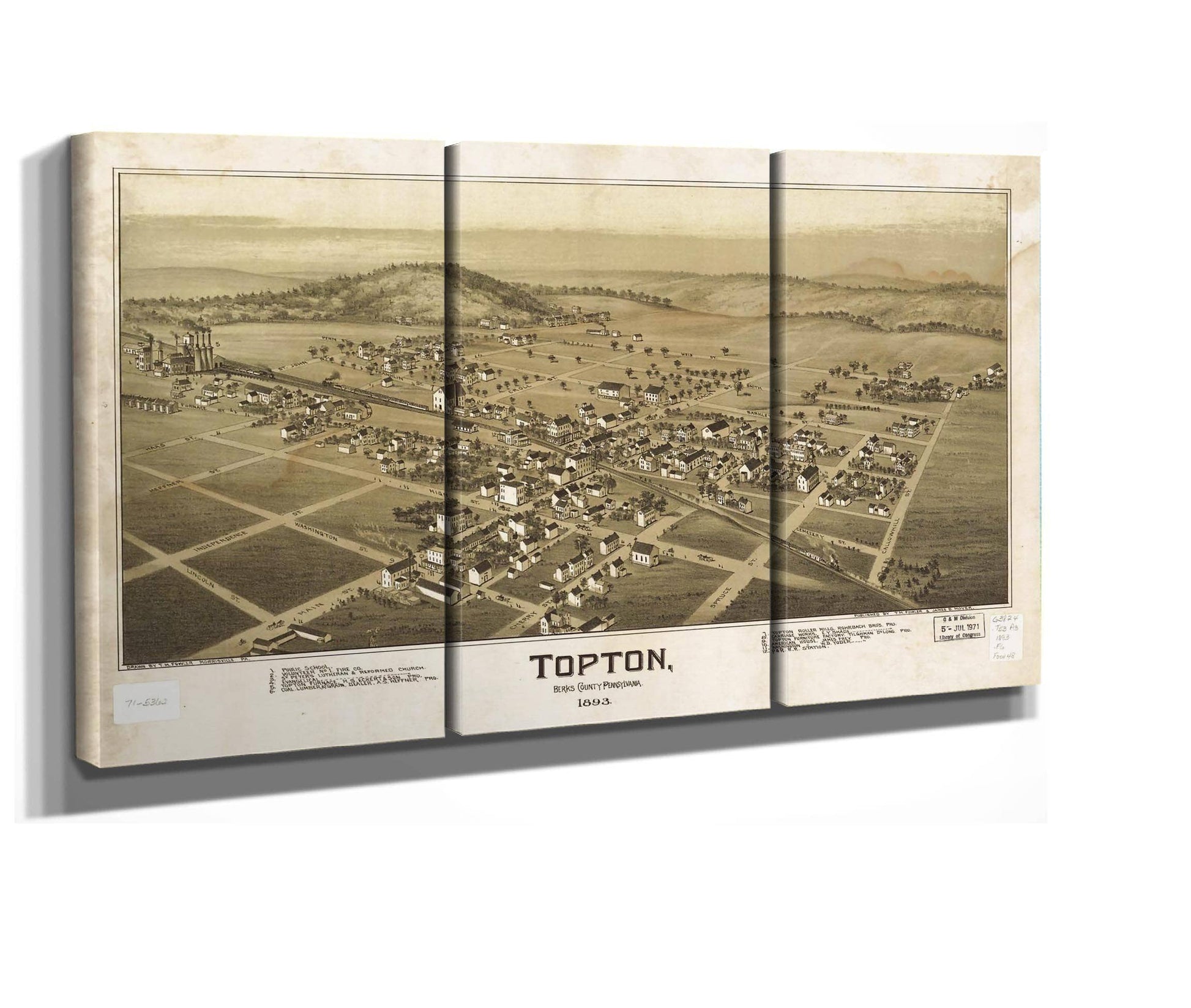 Topton Berks County Pennsylvania 1893  State Of Pennsylvania