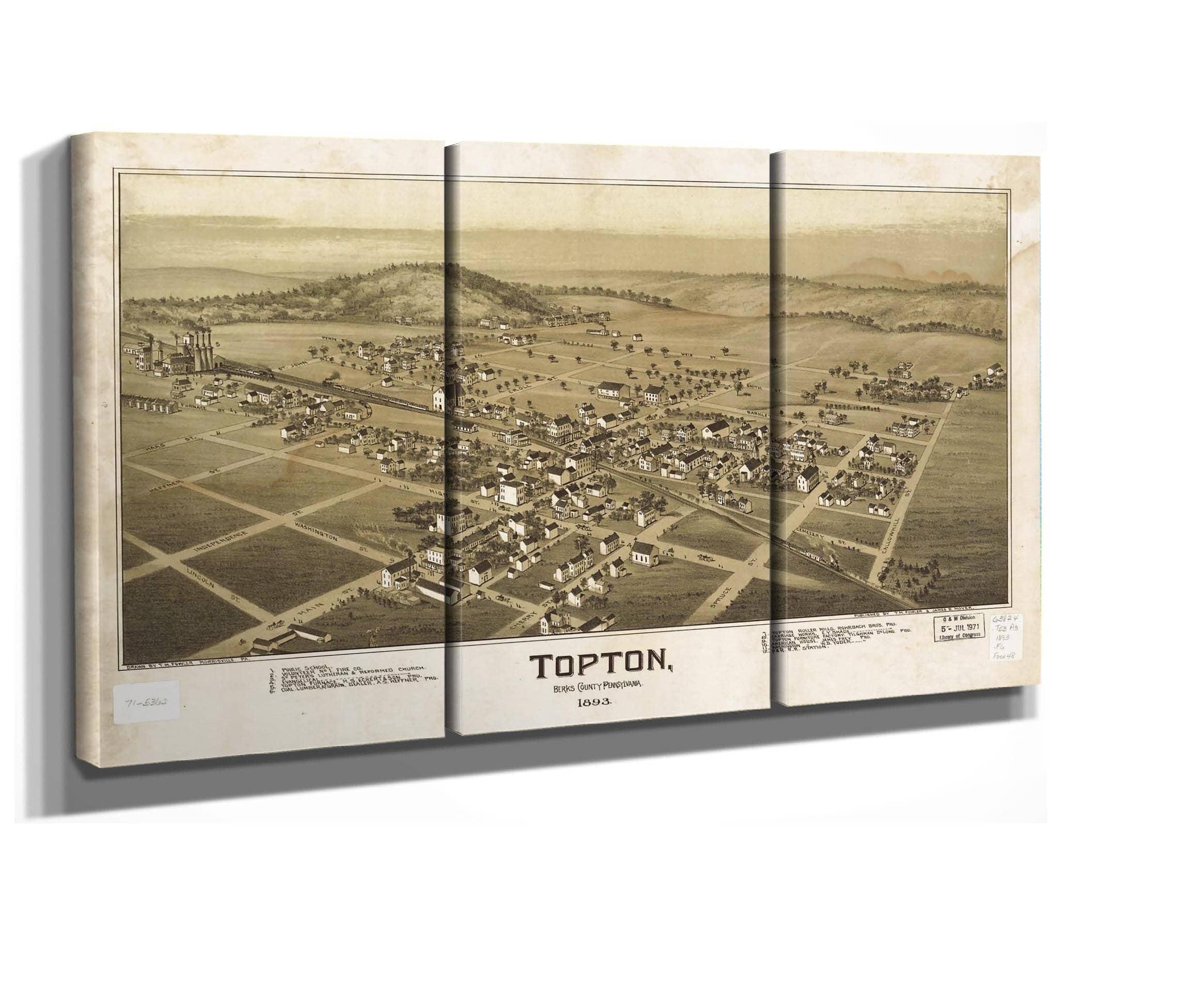 Topton Berks County Pennsylvania 1893  State Of Pennsylvania
