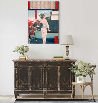 Torii Suneemon Katsutaka Standing By A Moat by Tsukioka Yoshitoshi