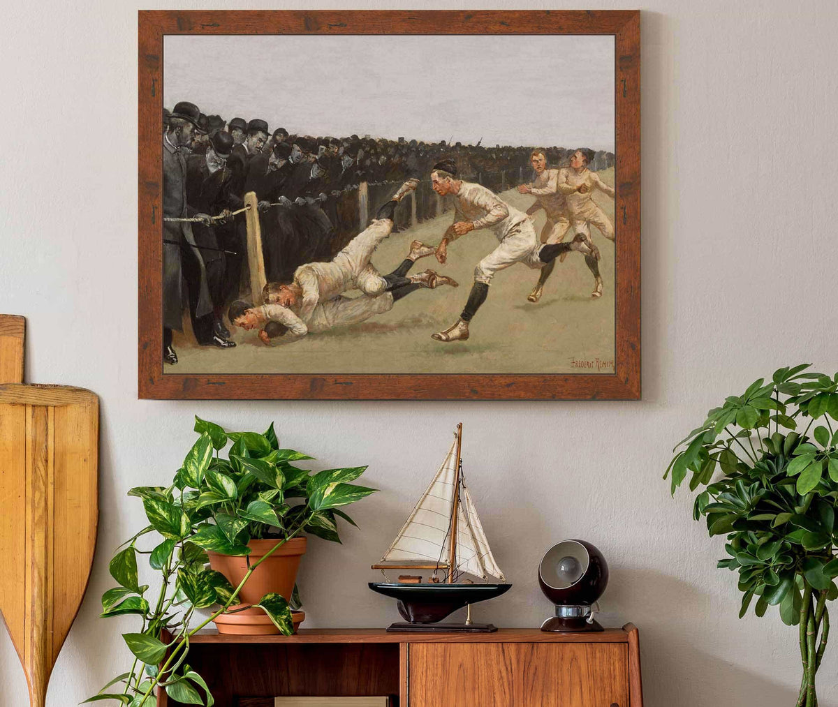 Touchdown Yale Vs Princeton Thanksgiving Day Nov Yale Princeton by Frederic Remington