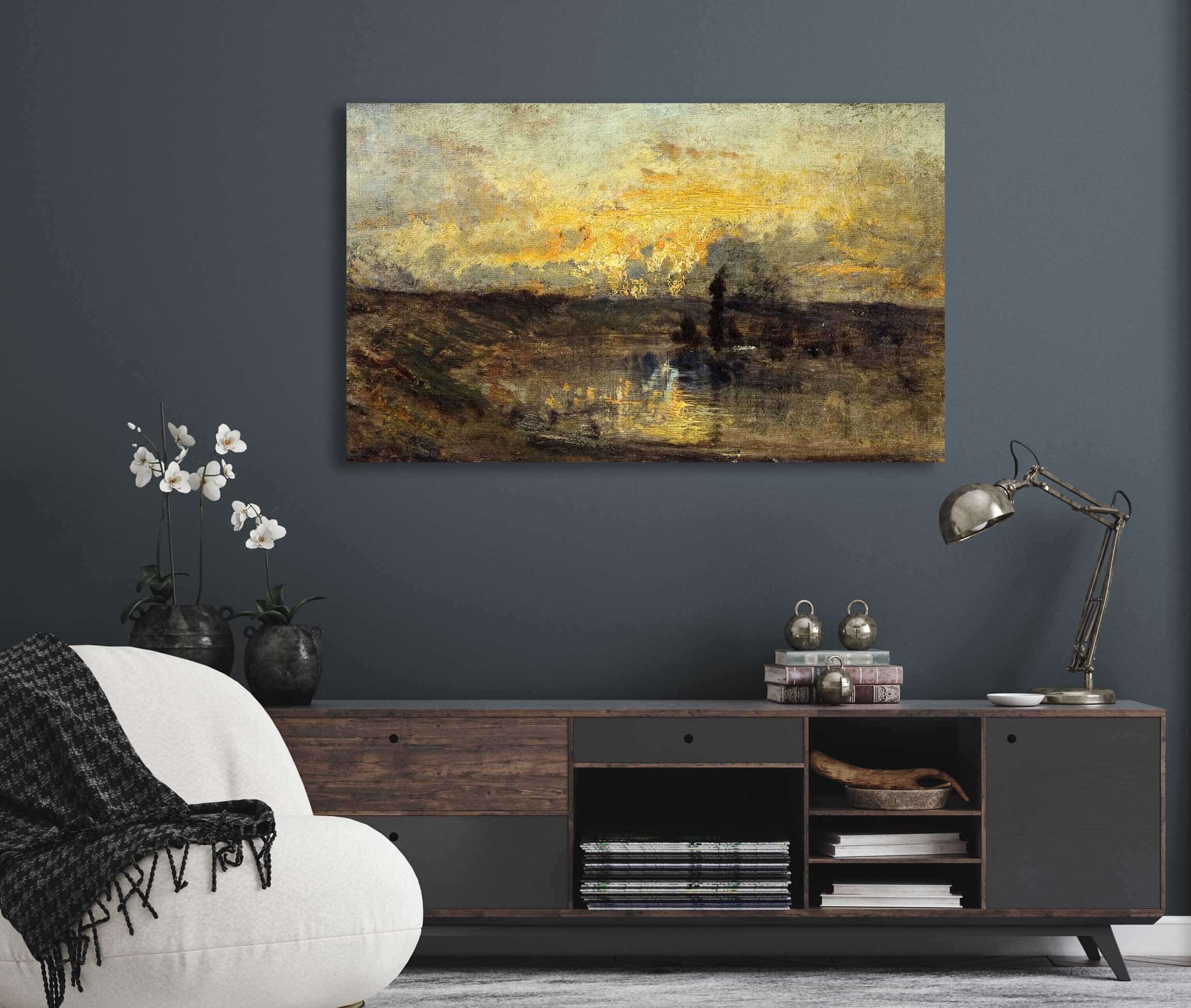 Tournant De Riviere by Felix Ziem