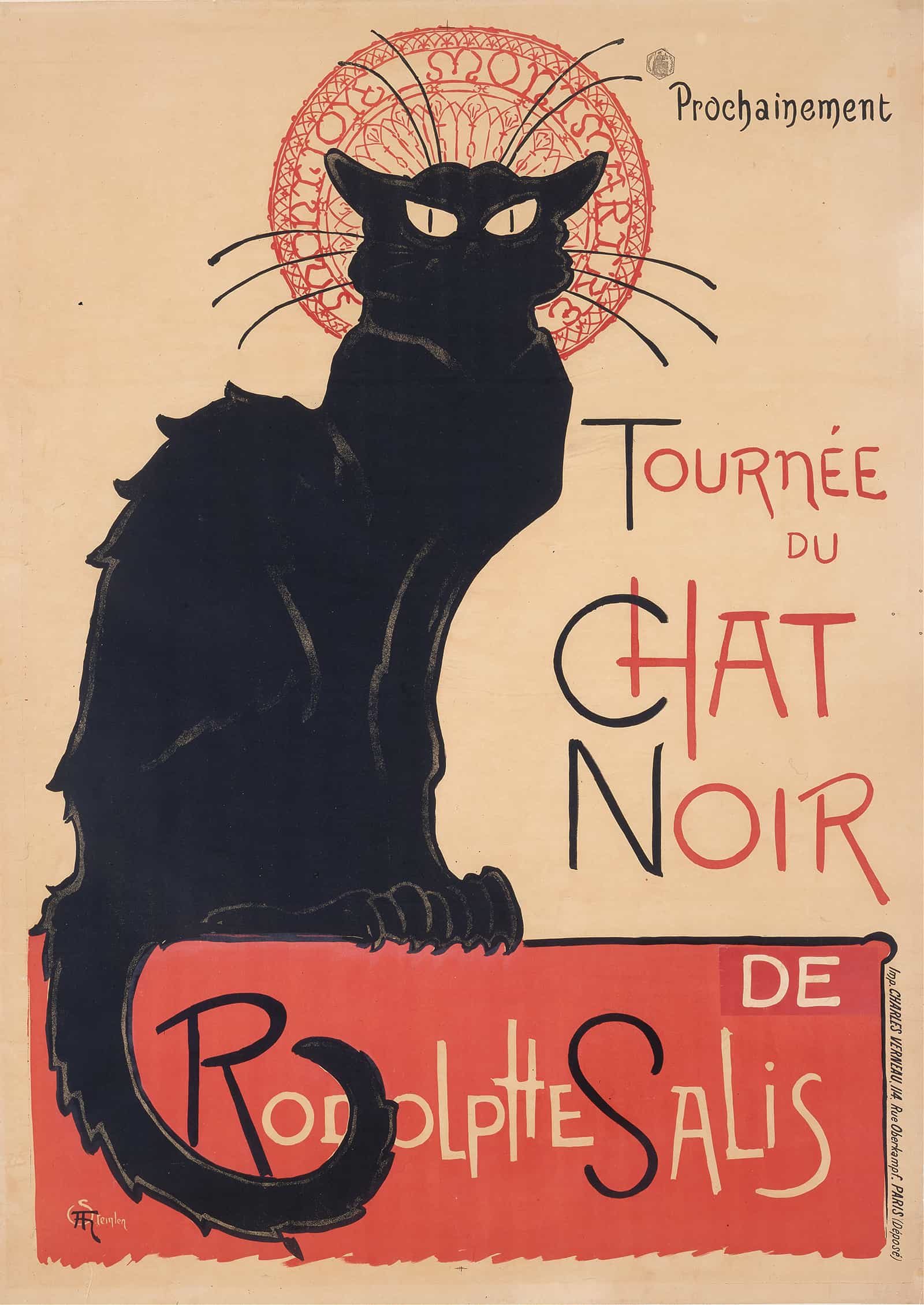 Tournee Du Chat Noir by Theophile Alexandre Steinlen