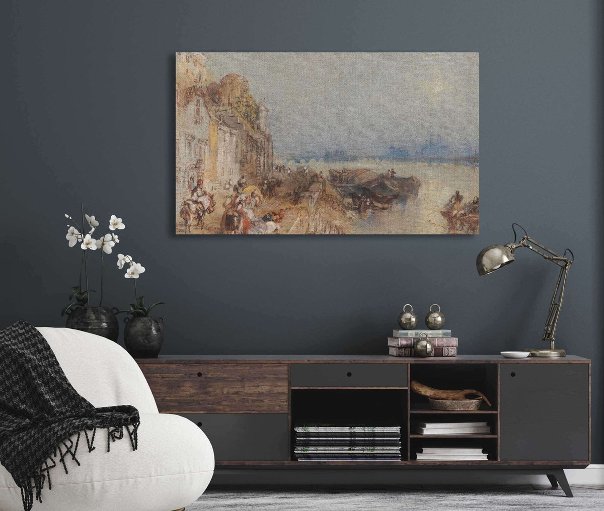 Tours Sunset Looking Backwards Between And by Joseph Mallord William Turner