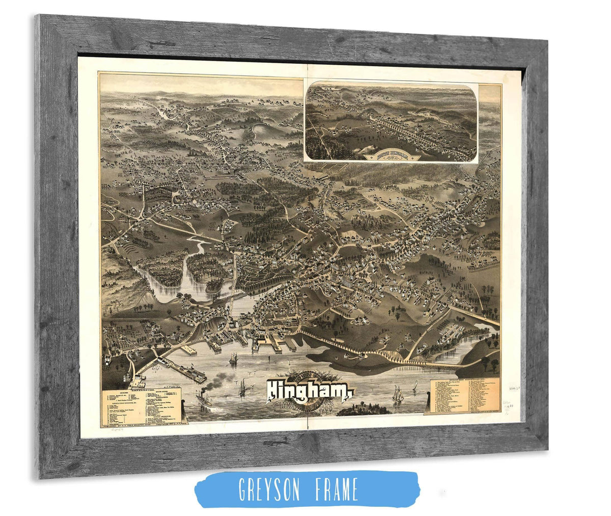 Town Of Hingham Plymouth County Mass 1885 State of Massachusetts