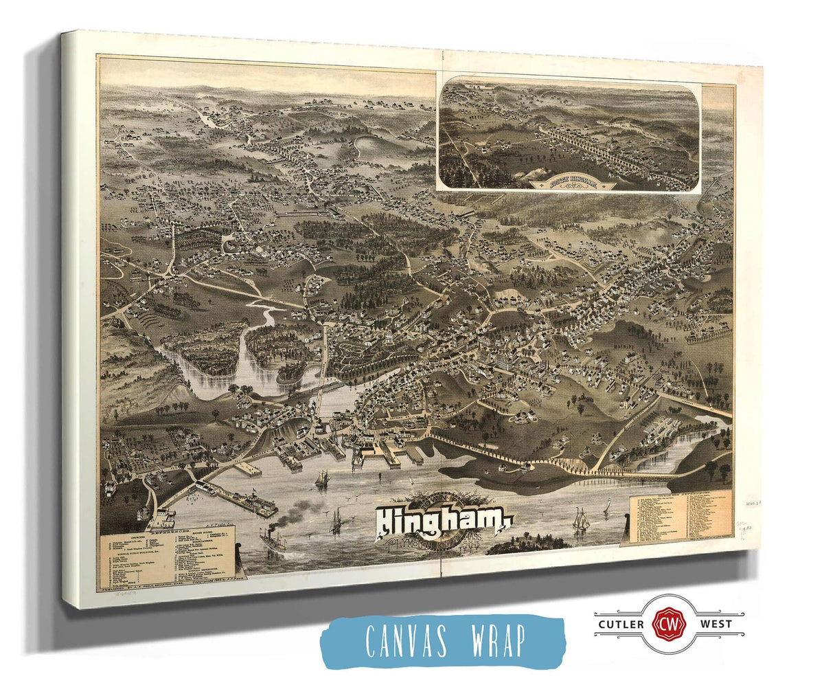 Town Of Hingham Plymouth County Mass 1885 State of Massachusetts