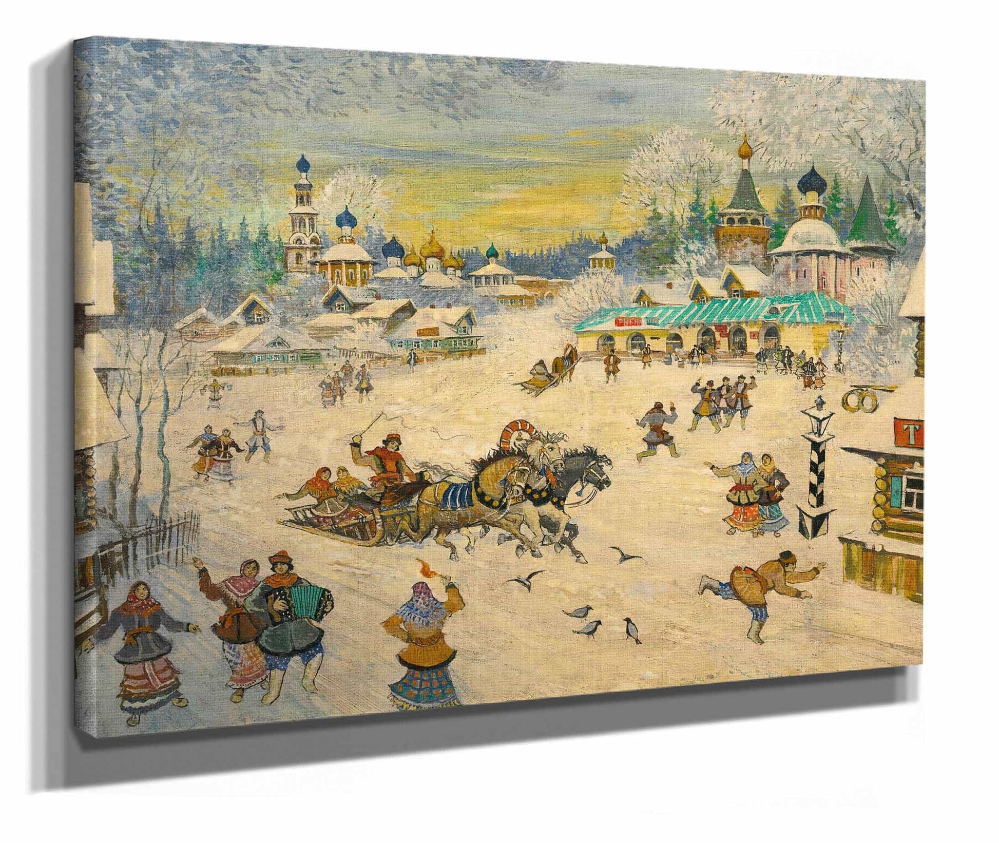 Town Square by Konstantin Alexeevich Korovin
