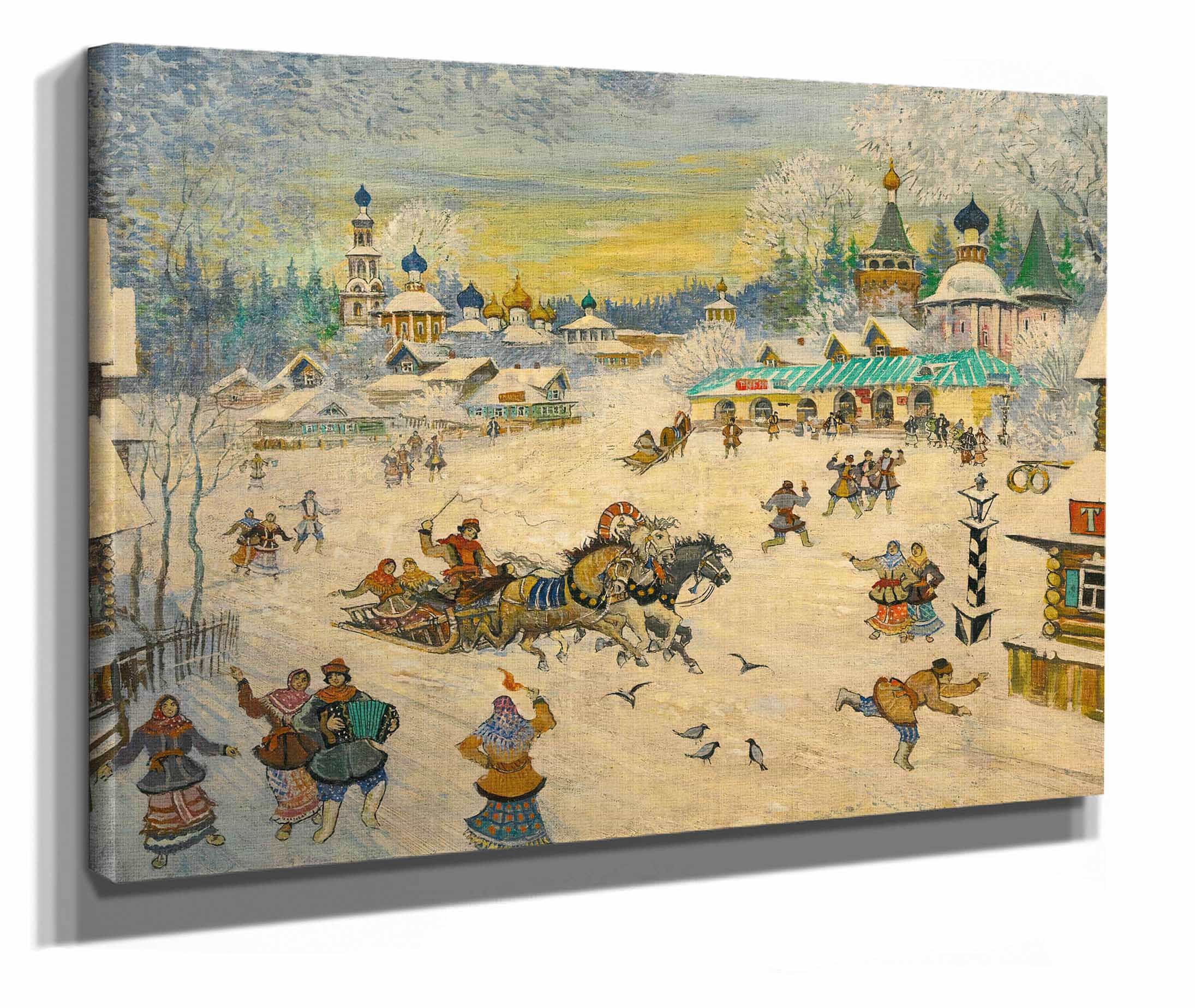 Town Square by Konstantin Alexeevich Korovin