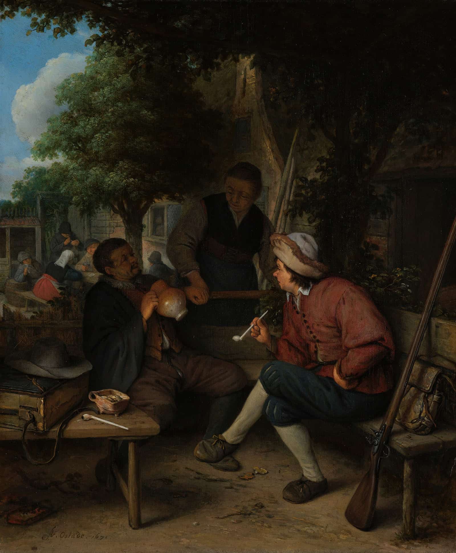Travellers At Rest by Adriaen Van Ostade