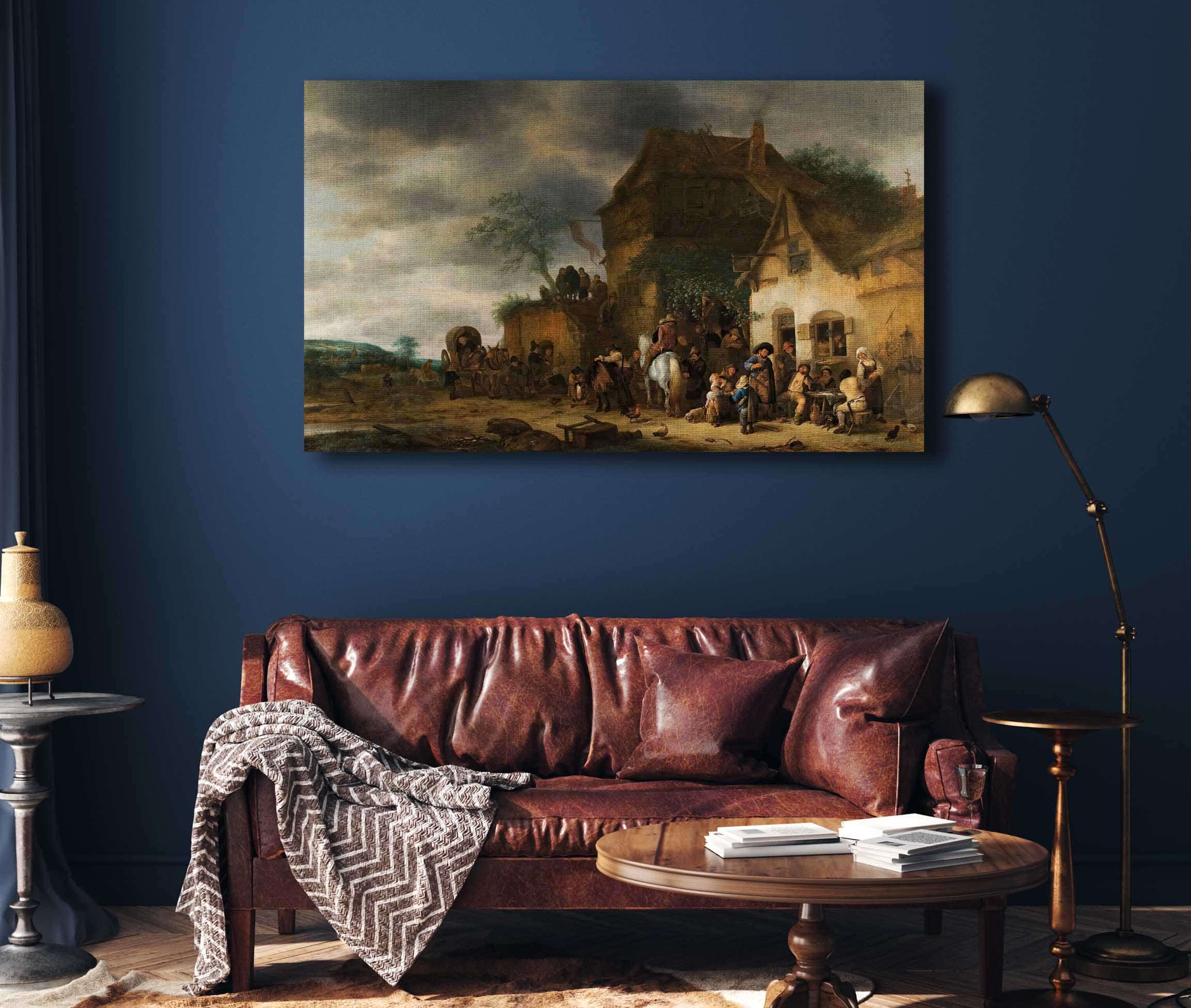 Travellers Halted At A Country Inn By Adriaen Van Ostade