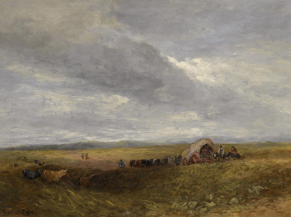 Travellers In A Landscape by David Cox