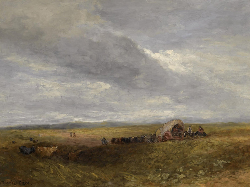 Travellers In A Landscape by David Cox