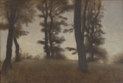 Tree Trunks Arresodal Near Frederiksvaerk North Zealand by Vilhelm Hammershoi