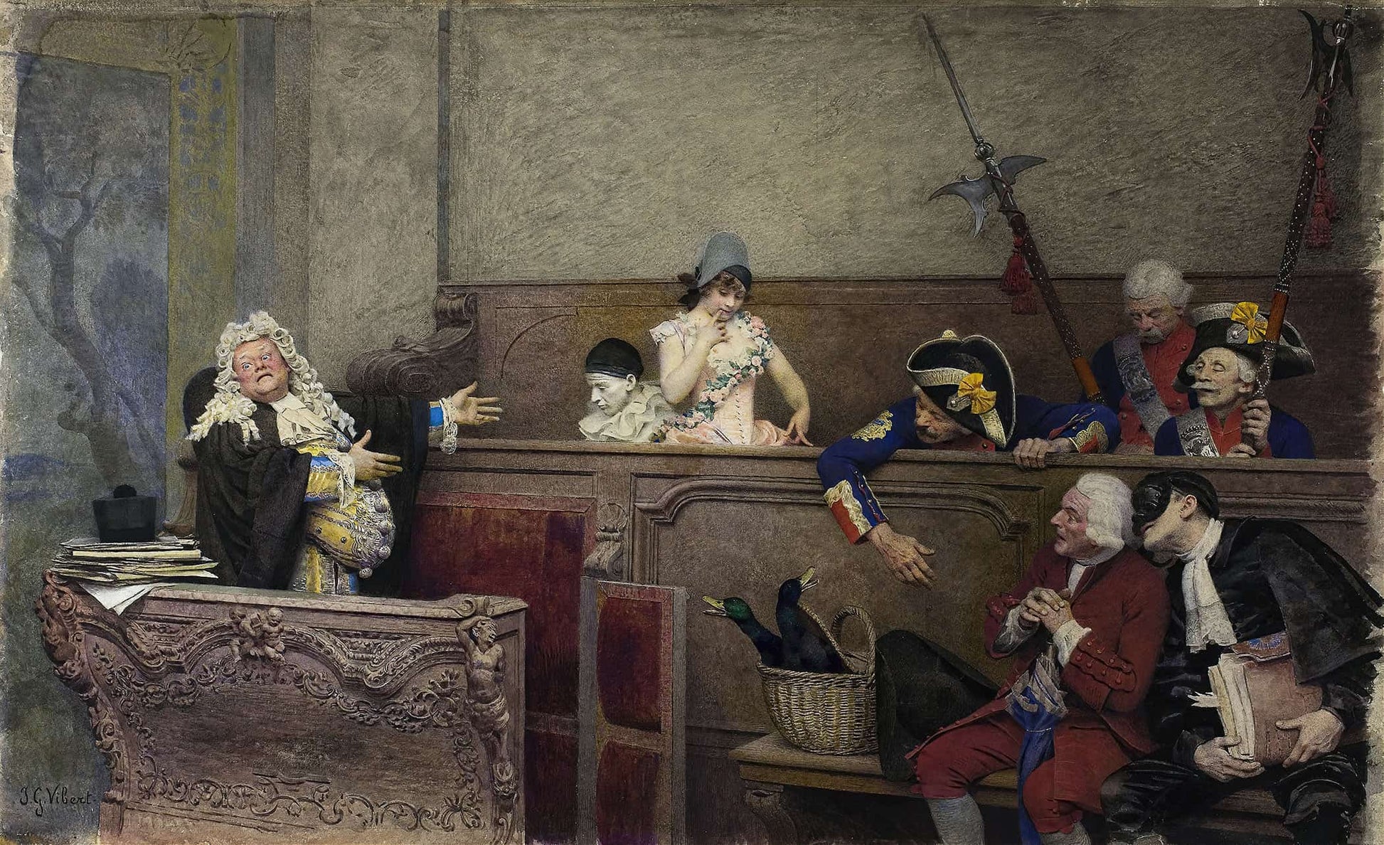 Trial Of Pierrot by Jehan Georges Vibert