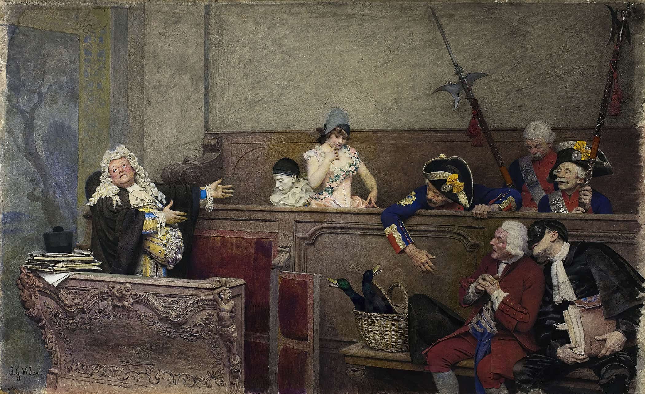 Trial Of Pierrot by Jehan Georges Vibert