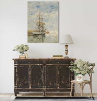 Trois Mats A Lancre by Eugene Boudin