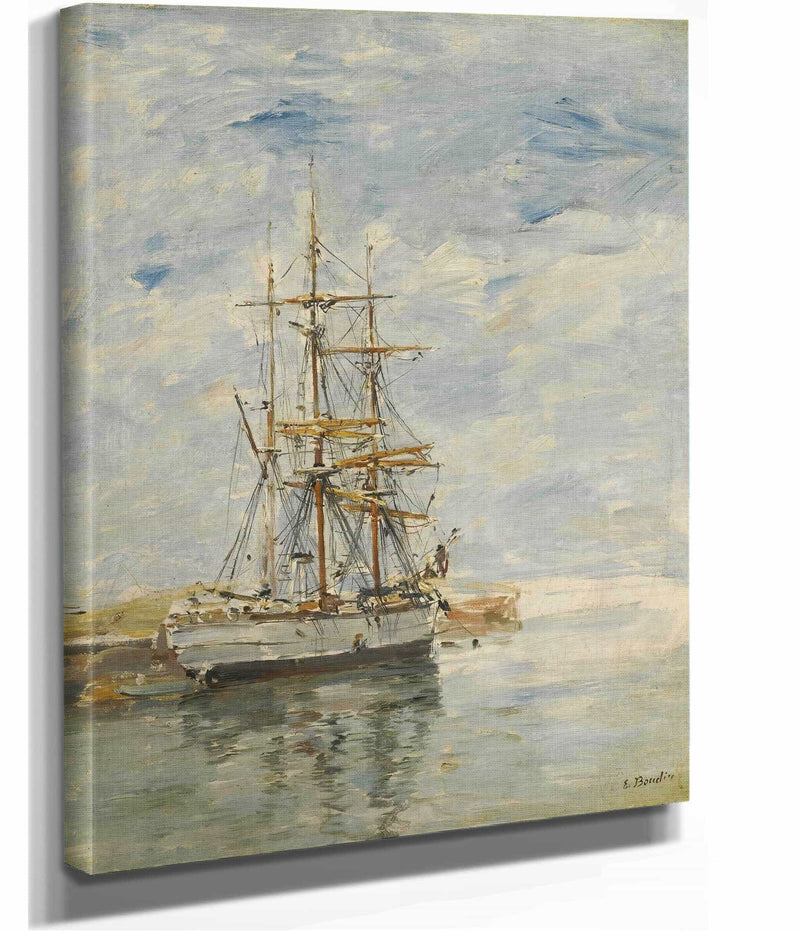 Trois Mats A Lancre by Eugene Boudin