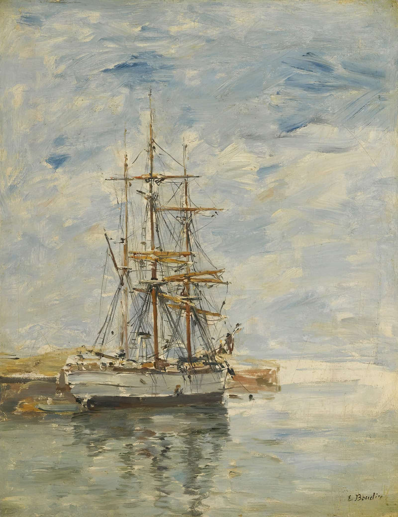 Trois Mats A Lancre by Eugene Boudin