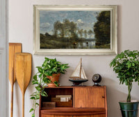 Trois Vaches Dans Un Marais by Jean Baptiste Camille Corot