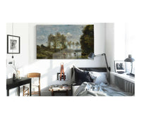 Trois Vaches Dans Un Marais by Jean Baptiste Camille Corot