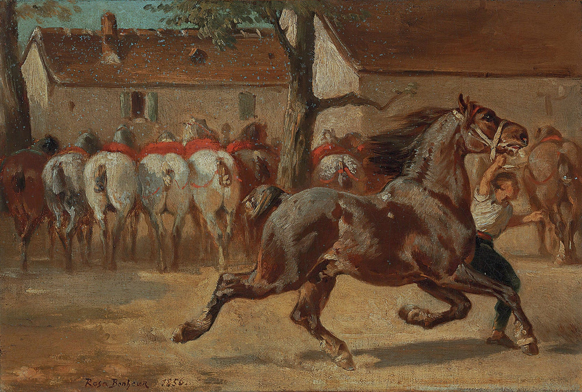 Trotting A Horse by Rosa Bonheur