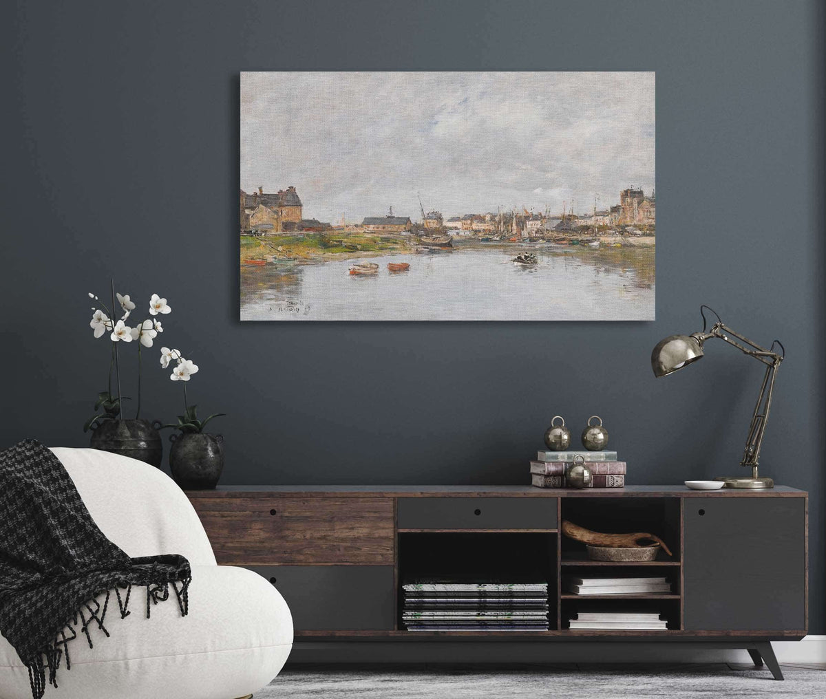 Trouville Le Port by Eugene Boudin