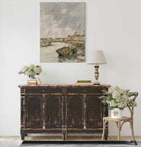 Trouville Le Port Maree Basse by Eugene Boudin