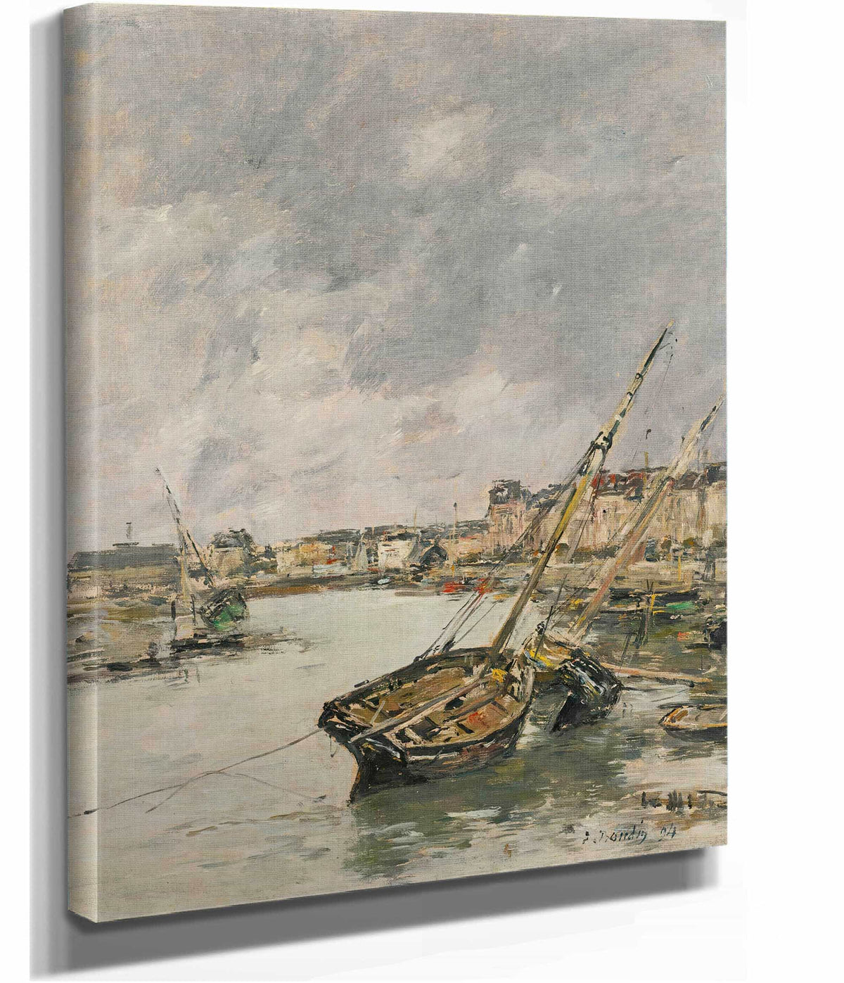 Trouville Le Port Maree Basse by Eugene Boudin