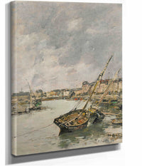 Trouville Le Port Maree Basse by Eugene Boudin