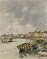 Trouville Le Port Maree Basse by Eugene Boudin