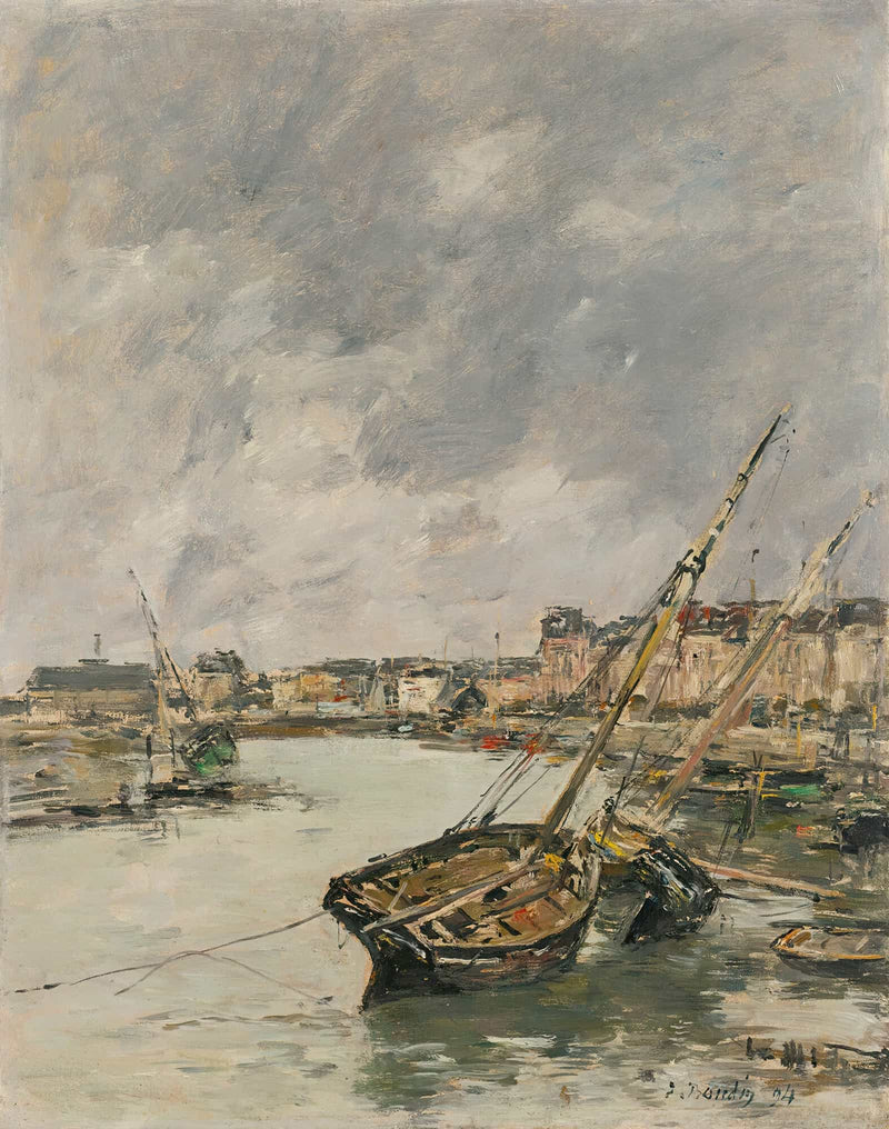 Trouville Le Port Maree Basse by Eugene Boudin